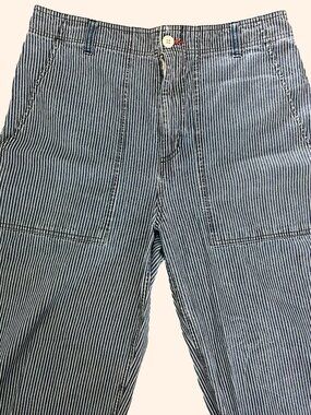 Vintage Brixton Hickory Stripe Work Pants Size 29, Carpenter Style, Straight Leg